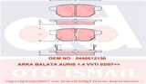 TRW GDB3454 Arka Fren Balatası Toyota Corolla Auris 2007-Yaris 1.0 1.3 2005-Verso 2009- 0446612130
