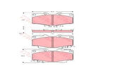 TRW GDB797 Ön Fren Balatası Toyota HiIux 1988-2000 Ln 106 4x4 2009-Land Cruiser 1996- 044650K140