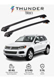VOLKSWAGEN TOUAREG 2011-2018 TRX1 Thunder Carrier Kilitli Ara Atkı Taşıyıcı Tavan Barı Gri
