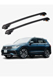 VOLKSWAGEN TIGUAN R-LINE 2020-Sonrası TRX1 Thunder Carrier Kilitli Ara Atkı Taşıyıcı Tavan Barı Gri