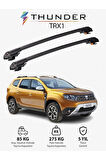 RENAULT DUSTER 2018-Sonrası TRX1 Thunder Carrier Kilitli Ara Atkı Taşıyıcı Tavan Barı Gri