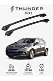 RENAULT MEGANE 2009-2016 TRX1 Thunder Carrier Kilitli Ara Atkı Taşıyıcı Tavan Barı Gri