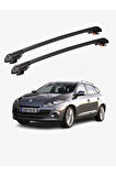 RENAULT MEGANE 2009-2016 TRX1 Thunder Carrier Kilitli Ara Atkı Taşıyıcı Tavan Barı Gri