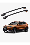 SEAT ATECA 2016-Sonrası TRX1 Thunder Carrier Kilitli Ara Atkı Taşıyıcı Tavan Barı Gri