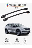 SKODA KODIAQ 2017-Sonrası TRX1 Thunder Carrier Kilitli Ara Atkı Taşıyıcı Tavan Barı Gri