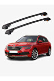 SKODA KAMIQ PREMIUM 2019-Sonrası TRX1 Thunder Carrier Kilitli Ara Atkı Taşıyıcı Tavan Barı Gri