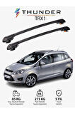 FORD GRAND C-MAX 2011-2019 TRX1 Thunder Carrier Kilitli Ara Atkı Taşıyıcı Tavan Barı Gri