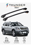KIA BORREGO 2008-2019 TRX1 Thunder Carrier Kilitli Ara Atkı Taşıyıcı Tavan Barı Gri