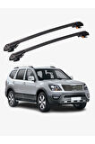 KIA BORREGO 2008-2019 TRX1 Thunder Carrier Kilitli Ara Atkı Taşıyıcı Tavan Barı Gri