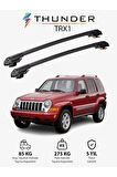 JEEP LIBERTY 2002-2007 TRX1 Thunder Carrier Kilitli Ara Atkı Taşıyıcı Tavan Barı Gri