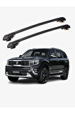KIA MOHAVE 2008-2019 TRX1 Thunder Carrier Kilitli Ara Atkı Taşıyıcı Tavan Barı Gri
