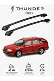 SKODA OCTAVIA 1998-2004 TRX1 Thunder Carrier Kilitli Ara Atkı Taşıyıcı Tavan Barı Gri