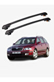 SKODA OCTAVIA 2004-2012 TRX1 Thunder Carrier Kilitli Ara Atkı Taşıyıcı Tavan Barı Gri