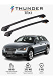 AUDI A4 ALLROAD 2008-2015 TRX1 Thunder Carrier Kilitli Ara Atkı Taşıyıcı Tavan Barı Gri