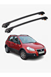 FIAT SEDICI 2006-2013 TRX1 Thunder Carrier Kilitli Ara Atkı Taşıyıcı Tavan Barı Gri