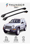 JEEP CHEROKEE 2014-Sonrası TRX1 Thunder Carrier Kilitli Ara Atkı Taşıyıcı Tavan Barı Gri