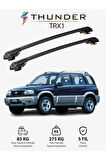 SUZUKI GRAND VITARA 1998-2004 TRX1 Thunder Carrier Kilitli Ara Atkı Taşıyıcı Tavan Barı Gri