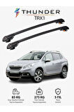 PEUGEOT 2008 2013-2019 TRX1 Thunder Carrier Kilitli Ara Atkı Taşıyıcı Tavan Barı Gri