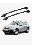 PEUGEOT 2008 2013-2019 TRX1 Thunder Carrier Kilitli Ara Atkı Taşıyıcı Tavan Barı Gri