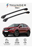 NISSAN QASHQAI 2014-2020 TRX1 Thunder Carrier Kilitli Ara Atkı Taşıyıcı Tavan Barı Gri