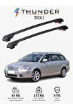 TOYOTA AVENSIS 2003-2008 TRX1 Thunder Carrier Kilitli Ara Atkı Taşıyıcı Tavan Barı Gri