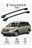 TOYOTA SIENNA 2004-2010 TRX1 Thunder Carrier Kilitli Ara Atkı Taşıyıcı Tavan Barı Gri