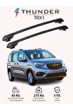 OPEL COMBO LIFE 2019-Sonrası TRX1 Thunder Carrier Kilitli Ara Atkı Taşıyıcı Tavan Barı Gri
