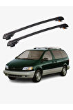 TOYOTA SIENNA 1998-2003 TRX1 Thunder Carrier Kilitli Ara Atkı Taşıyıcı Tavan Barı Gri