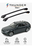 BMW 5 TOURING 2004-2010 TRX1 Thunder Carrier Kilitli Ara Atkı Taşıyıcı Tavan Barı Gri