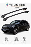 INFINITI QX70 2013-Sonrası TRX1 Thunder Carrier Kilitli Ara Atkı Taşıyıcı Tavan Barı Gri