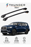 INFINITI QX80 2014-Sonrası TRX1 Thunder Carrier Kilitli Ara Atkı Taşıyıcı Tavan Barı Gri