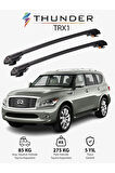INFINITI QX56 2011-2013 TRX1 Thunder Carrier Kilitli Ara Atkı Taşıyıcı Tavan Barı Gri