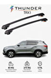 SSANGYONG REXTON W 2013-2017 TRX1 Thunder Carrier Kilitli Ara Atkı Taşıyıcı Tavan Barı Gri