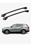 SSANGYONG REXTON W 2013-2017 TRX1 Thunder Carrier Kilitli Ara Atkı Taşıyıcı Tavan Barı Gri