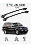 SSANGYONG REXTON 2001-2005 TRX1 Thunder Carrier Kilitli Ara Atkı Taşıyıcı Tavan Barı Gri