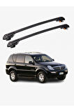 SSANGYONG REXTON 2001-2005 TRX1 Thunder Carrier Kilitli Ara Atkı Taşıyıcı Tavan Barı Gri