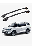 SSANGYONG TIVOLI XLV 2016-Sonrası TRX1 Thunder Carrier Kilitli Ara Atkı Taşıyıcı Tavan Barı Gri