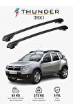 RENAULT DUSTER 2010-2013 TRX1 Thunder Carrier Kilitli Ara Atkı Taşıyıcı Tavan Barı Gri