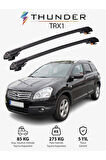 NISSAN QASHQAI 2007-2013 TRX1 Thunder Carrier Kilitli Ara Atkı Taşıyıcı Tavan Barı Siyah
