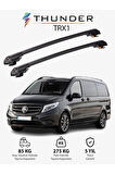 MERCEDES-BENZ VIANO 2015-Sonrası TRX1 Thunder Carrier Kilitli Ara Atkı Taşıyıcı Tavan Barı Siyah