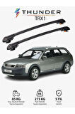 AUDI A6 ALLROAD 1999-2005 TRX1 Thunder Carrier Kilitli Ara Atkı Taşıyıcı Tavan Barı Siyah