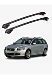 VOLVO V50 2004-2012 TRX1 Thunder Carrier Kilitli Ara Atkı Taşıyıcı Tavan Barı Siyah