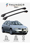ALFA ROMEO 156 SPORTWAGON 2000-2007 TRX1 Thunder Carrier Kilitli Ara Atkı Taşıyıcı Tavan Barı Siyah