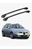 ALFA ROMEO 156 SPORTWAGON 2000-2007 TRX1 Thunder Carrier Kilitli Ara Atkı Taşıyıcı Tavan Barı Siyah