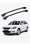 SKODA OCTAVIA 2012-2019 TRX1 Thunder Carrier Kilitli Ara Atkı Taşıyıcı Tavan Barı Siyah