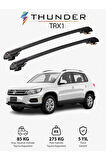 VOLKSWAGEN TIGUAN 2016-Sonrası TRX1 Thunder Carrier Kilitli Ara Atkı Taşıyıcı Tavan Barı Siyah