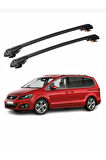 SEAT ALHAMBRA 2010-Sonrası TRX1 Thunder Carrier Kilitli Ara Atkı Taşıyıcı Tavan Barı Siyah