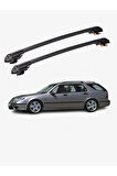 SAAB 9-5 1998-2010 TRX1 Thunder Carrier Kilitli Ara Atkı Taşıyıcı Tavan Barı Siyah