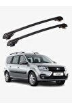 LADA LARGUS 2012-2020 TRX1 Thunder Carrier Kilitli Ara Atkı Taşıyıcı Tavan Barı Siyah