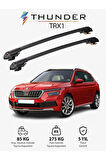 SKODA KAMIQ PREMIUM 2019-Sonrası TRX1 Thunder Carrier Kilitli Ara Atkı Taşıyıcı Tavan Barı Siyah